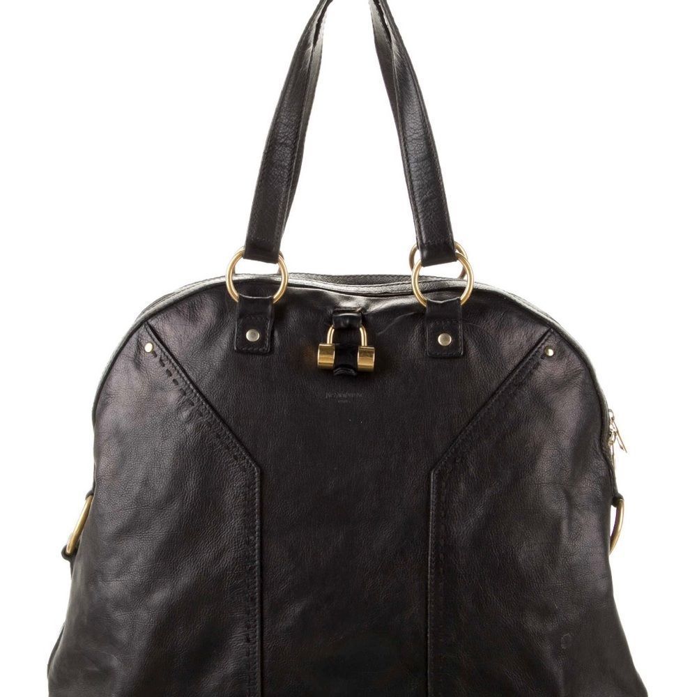 Yves Saint Laurent Black Leather Muse Tote
